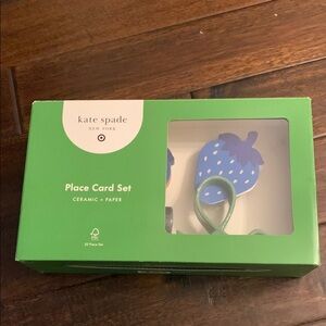 Kate Spade Green and Blue Place Card Set New in Box